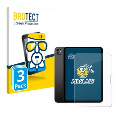 Screenprotector 3 Stuks voor Apple iPad Pro 11" 2024 (Voor+Camera) Beschermglas transparant