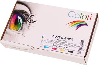 Colori huismerk Set 4x inkt cartridge geschikt voor Brother LC980 LC1100 DCP145C DCP160 DCP163C DCP165C DCP167C DCP185C DCP195C DCP197C DCP365CN DCP373CW