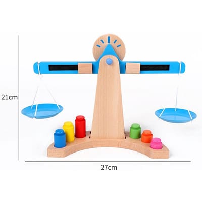 Montessori Wiskunde Lesinstrument Houten Balansweegschaal Kinder Balans Weegschaal Vroege Educatie Leer Speelgoed Ideaal Voor Kinderen beige