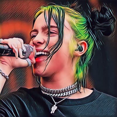 Billie Eilish 5-2 - Canvas - 50 x 50 cm