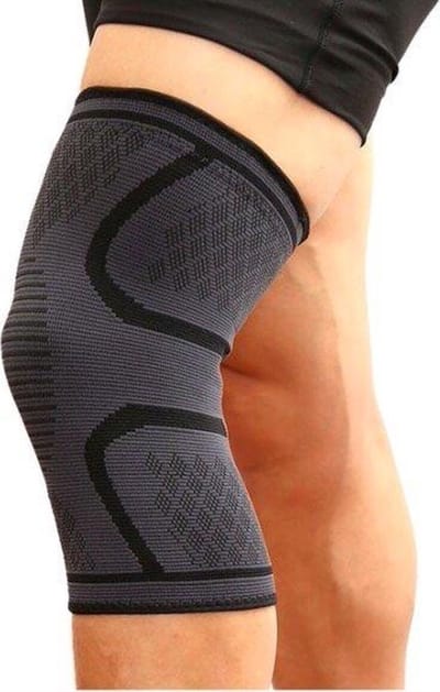 Finnacle - Kniebrace - Kniebandage - Zwart/Grijs - Maat 'M' - 1 Stuk - Kniepijn - Knieband - Elastisch - Compressieband - Stevige knie