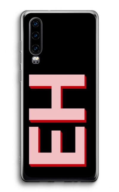 Gepersonaliseerd - Case Company® - Hoesje geschikt voor Huawei P30 hoesje - Monogram - Soft Cover Telefoonhoesje - Bescherming aan alle Kanten en Schermrand
