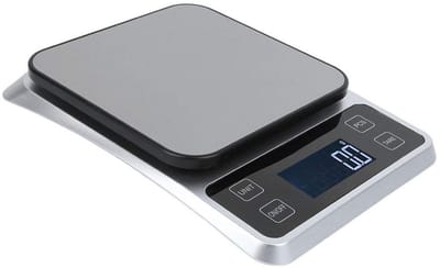 Dailygoody - Voedselschaal - Digitale keukenweegschaal - Nauwkeurig tot 0,1 g - Zilver - Multifunctioneel - Voor koken en bakken - Roestvrij staa