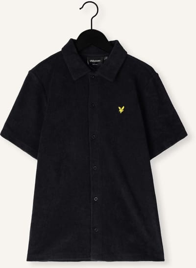 Lyle & Scott Ss Towelling Shirt Polo's & T-shirts Jongens - Polo shirt - Zwart - Maat 98/104