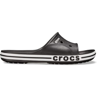 Crocs Bayaband Slide heren slippers zwart wit - Maat 42/43