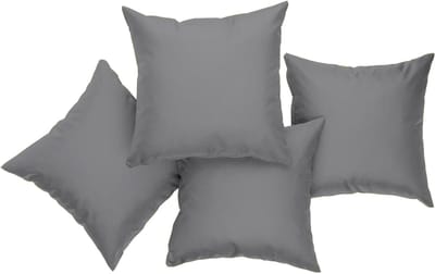 Tuinkussen set - Sierkussens buiten - Terras comfort - Waterbestendig materiaal - 4x 50x50 cm - Grijs