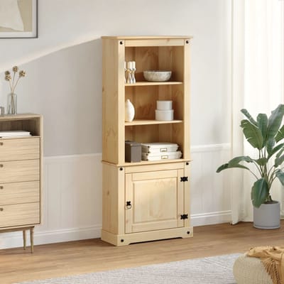 vidaXL - Hoge - kast - Corona - 74x38x170 - cm - massief - grenenhout