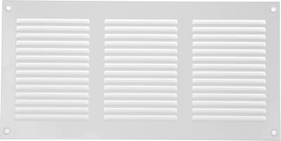 Vierkant Luchtrooster 30x15 cm Wit voor Plafond en Zijwand met Insecten- en Terugslagklep