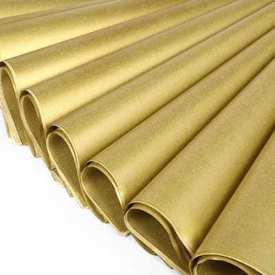 Kraftpapier en Tissuepapier voor Cadeaus - Goud Transparant 70 x 50 cm - Perfect voor Verpakkingen, Bruiloften en Kerstdecoraties