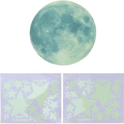 Planeet Ster Muurstickers Lichtgevende Muurstickers voor Kinderkamer Babykamer Huisdecoratie blue