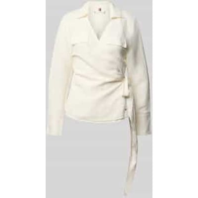 Relaxed fit blouse van een mix van linnen en viscose