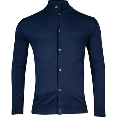 Baileys Vest Pima Cotton Buttons Single Knit Dark Blue / male
