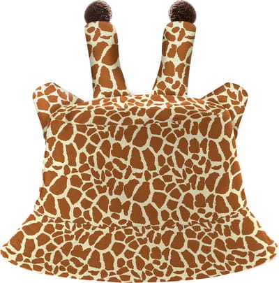 Yucka - Bucket hat - Vissershoedje - Zonnehoed - Giraf met oortjes - 58 cm - Geel/bruin