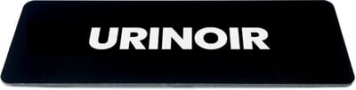 Deurbordje met tekst urinoir - Zwart/wit - Formaat 150 x 50 mm x 1,6mm - incl. plakstrip