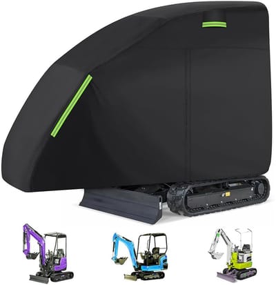 Dailygoody - Excavator Cover - Mini Excavator Bescherming - Water- en zonwering - 420D Polyester - Reflecterend - Geschikt voor 800-1600 kg - 3.3 x 1.