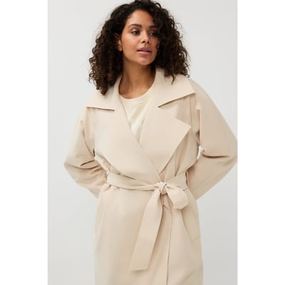 EsQualo Coat Long Basic Sand Größe: 36 | Trench Coats Outlet | Damen | Braun