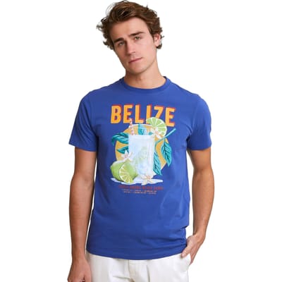 River Woods Normal Fit Basic T-shirt Short Sleeves Yale Blue Size: 3XL | Printed T-Shirts Outlet | Heren | Blauw