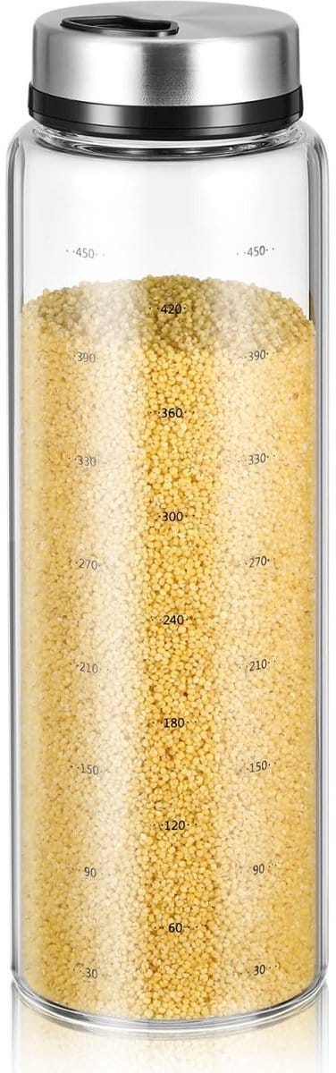 Dailygoods- Peper Shaker 500ml - Glazen Kruidenfles - Lekvrij - Druppelvrij - Draaibare Tuit - Elegant Ontwerp