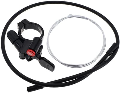 SPHProducts - Remote Lockout Hefboom - Fiets Voorvork Afstandsbediening - Aluminium Legering - Zwart - Lichtgewicht - Geschikt voor 22,2 mm stuur