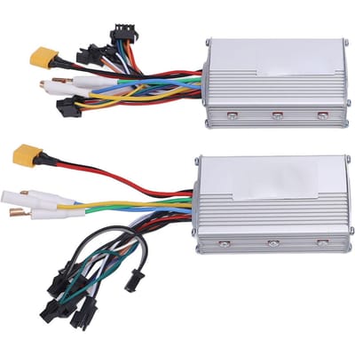 Kit Contrôleur de Moteur Brushless pour Vélo Électrique 52V 25A 1200W Double Entraînement Alliage d'Aluminium Contrôle Précis Sécurité Améliorée white