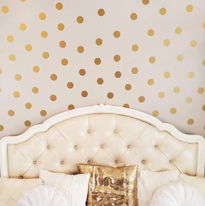 New Age Devi - 50 Stuks 4 cm Gold Dots - Gouden stippen - wanddecoratie - Ideaal voor elke kamer - Versiering