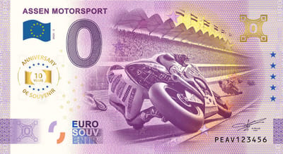 0 Euro biljet Nederland 2025 - Assen Motorsport ANNIVERSARY