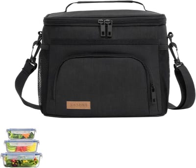 Thermische Koeltas voor Lunch met Verstelbare Schouderband, Vouwbaar en Geïsoleerd, Ideaal voor Werk, School, Strand en Picknick