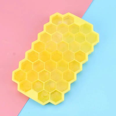 IJsbakje Siliconen Mal 37 Raster Honingraat Vorm Ijsblokjesmachine BPA Gratis Ijsmaker met Deksels DIY Ijslolly Schimmel Ijs Schimmel
