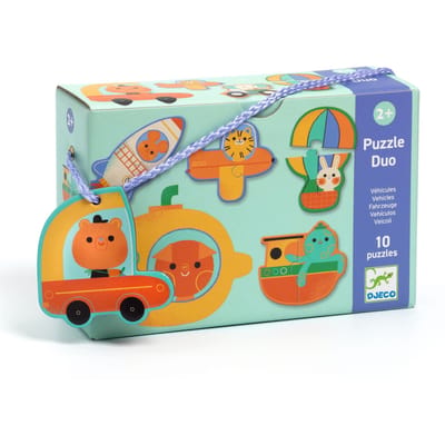 DJECO puzzel duo voertuigen 2 jr+