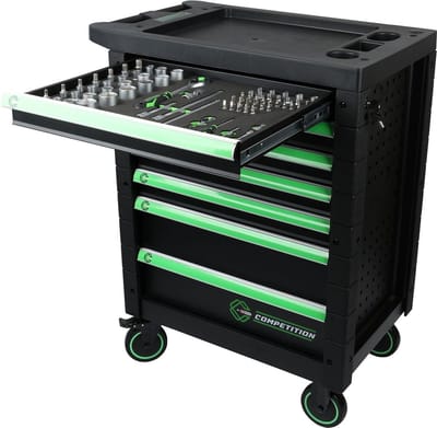 COMPETITION gereedschapswagen met 7 laden en 119 - delig Premium gereedschap - 512.3119