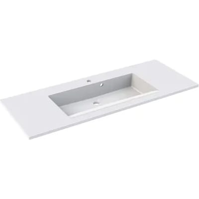 Allibert Enkele Wastafel Slide - Polybeton - Glanzend - Wit - 100,2cm