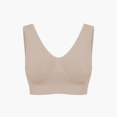 cfab - Comfortabele bh - Beige - S - BH Zonder Beugel Voorgevormd - Ondergoed - Naadlos