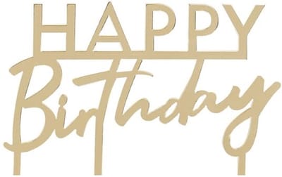 Ginger Ray - Mix It UP - Taarttopper Happy Birthday Gold