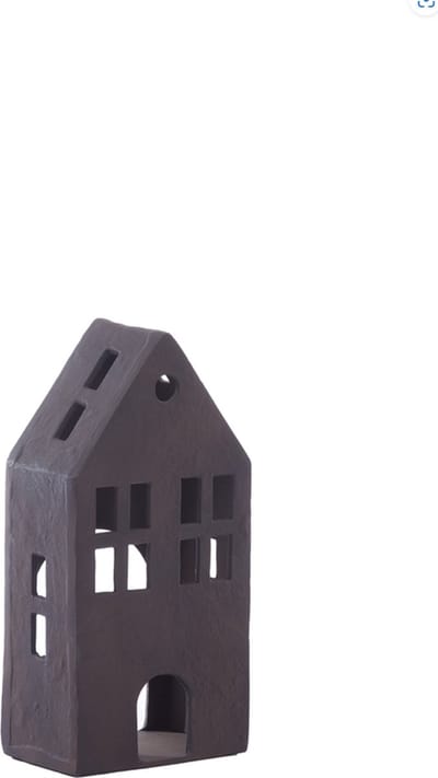 Ornament 14x9x30 cm CROMANE bruin - Amsterdams huisje