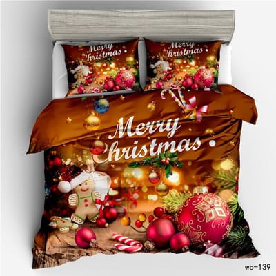 RunGrape Kerst Dekbedovertrek Beddengoed Set Dubbel Twin Queen King Size 240x220 Scandinavische Bedsprei 150 Euro Bedlinnen Beddengoed EU Single 135x200 cm