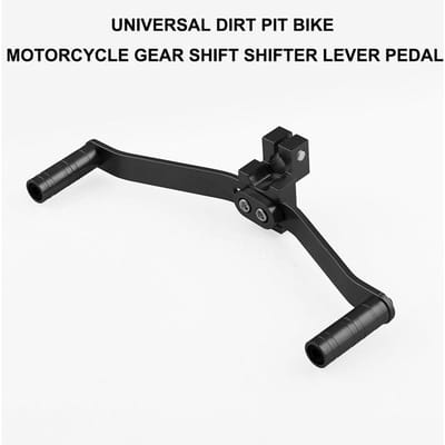 Aluminium 2-weg versnellingspook Voetsteunpedaal Shifter voor crossmotor motorfiets black