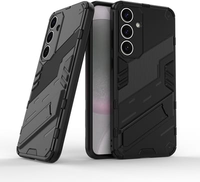 Solidenz StandGuard Xtreme geschikt voor Samsung Galaxy S25 hoesje - Zwart