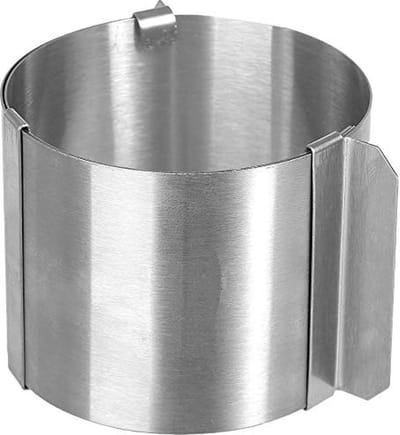 Secret de Gourmet set van 4 Uitstelbare Pastryringen - Verstelbaar (6-10 cm) voor Muffins, Soufflés & Cakes - RVS