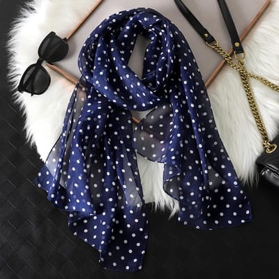 Foulard Hijab en mousseline de soie à pois imprimés à la mode pour femmes, paréo, bandana, serviette de plage, voile musulman d'été, écharpe féminine gray