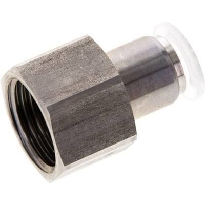 10mm x G1/2'' RVS/PA Insteekfitting Binnendraad EPDM/PTFE