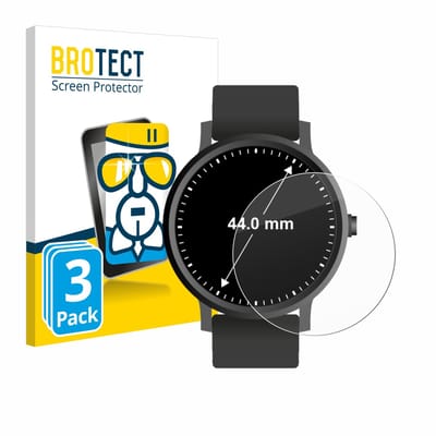 Screenprotector 3 Stuks voor Horloges (Rond, ø: 44 mm) Beschermglas transparant