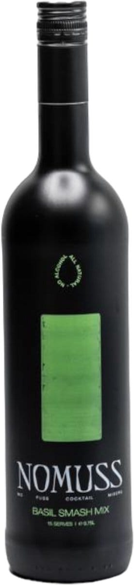 Nomuss Basil Smash Cocktail mixer | 0° | Vegan | Basis voor Cocktails en Mocktails | Alcoholvrij | 100% plantaardig | 15 serves | 5 cl per serve