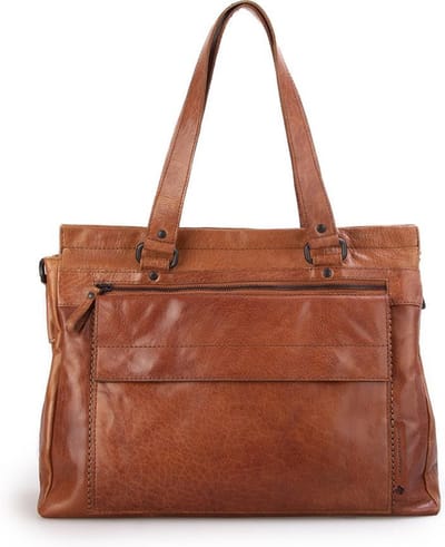 Leren Laptoptas / Schoudertas - 15 inch - Yosemite - Brandy