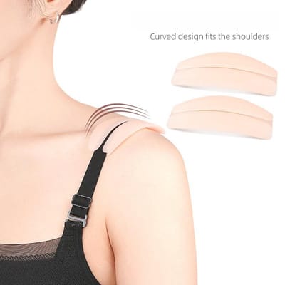 Siliconen Onzichtbare Transparante Schouderkussen Drukverlagend Antislip Ondergoed Schouderkussen Dames Schouderband Slip Dagelijkse Benodigdheden one size fits all white