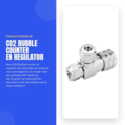 Dailygoods- CO2 Bubble Counter roestvrij staal - CO2 Regulator - CO2 Injector - Controleklep - Magnetische Solenoïde Klep - Aquarium Accessoires - Aquariumaccessoires