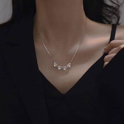 925 Sterling Zilver Zircon Hart Blad Bedel Ketting Hanger voor Vrouwen Bruiloft Meisjes Sieraden Cadeau Accessoires zilver