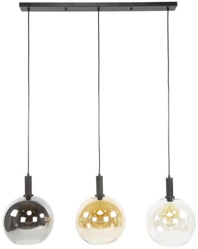 Giga Meubel Hanglamp Sfera Tricolore - Zwart Metaal - 3-Lichts - 30x115x150cm
