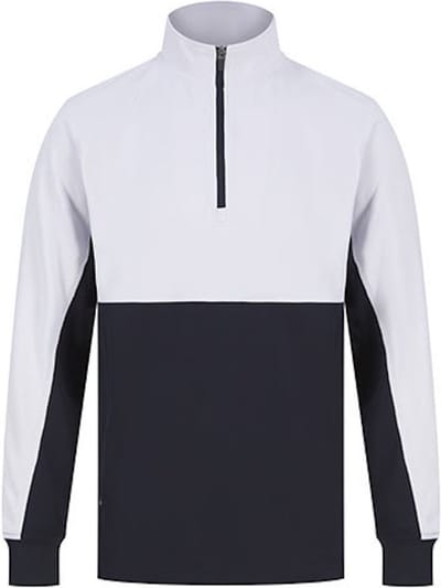 Adults 1/4 Zip Tracksuit Top met rits Navy/White - XXL