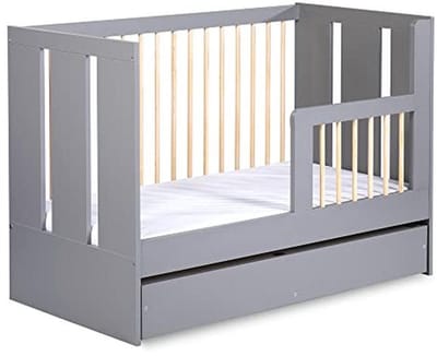 Babybedje 3-Traps In Hoogte Verstelbaar 120x60 cm Met Afneembare Matras Voor Pasgeboren Baby's
