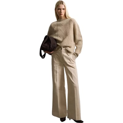 Vrouwelijke stretch katoenen flared broek Stefanel